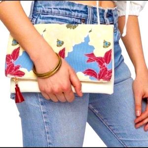 🆕New RACHEL PALLY Canvas Clutch Bag w/ dustcover✨